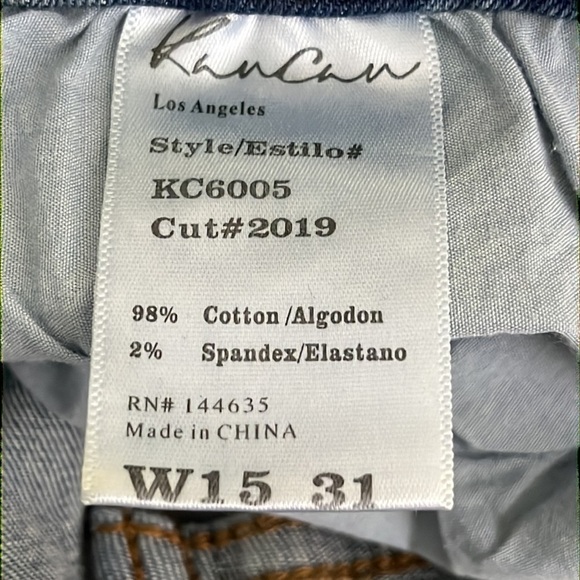 KanCan Distressed Roll Up Denim Shorts - Size 31 - Picture 4 of 5